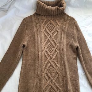 NWOT J. Crew Cambridge Cable Turtleneck Sweater